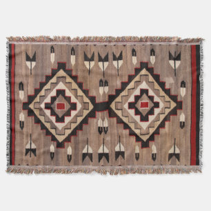 NAVAJO VEREN PATROON TAPIJT 1900 herdruk     Deken