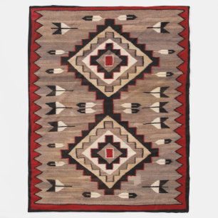 NAVAJO VEREN PATROON TAPIJT 1900 herdruk Fleece Deken