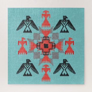 Navajo Vogels, Etnisch Tribaal Vintage. Legpuzzel