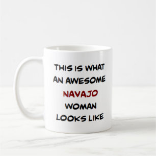 Navajo-vrouw, geweldige koffiemok