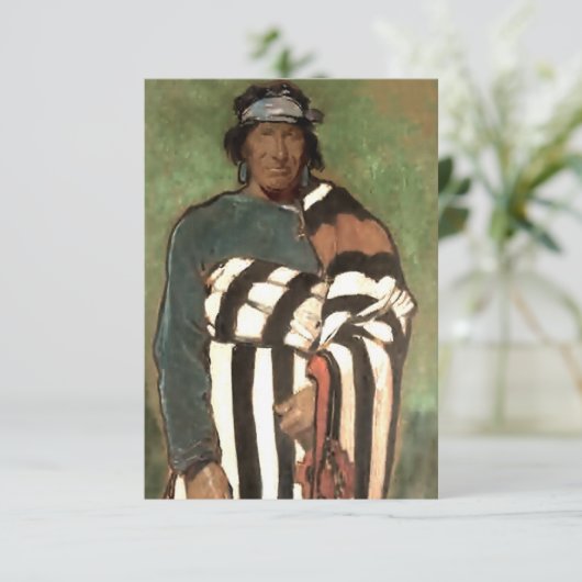 “Navajo” Westerse Kunst van Gerald Cassidy Bedankkaart (Staand voorkant)