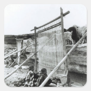 Navajo wevers, c.1914 vierkante sticker