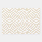 Navajo White Neutral Zebra Inpakpapier Vel (Voorkant 3)