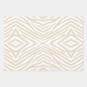Navajo White Neutral Zebra Inpakpapier Vel (Voorkant)