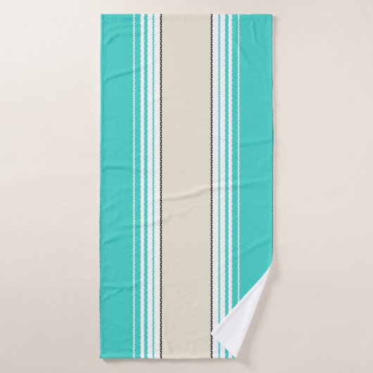 Navajo White, Turquoise Oranje Mexican Blanket Ser Badhanddoek (Badhanddoek)