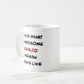 navajo woman, awesome coffee mug koffiemok (Voorkant links)