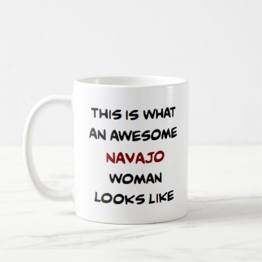 navajo woman, awesome coffee mug koffiemok (Links)