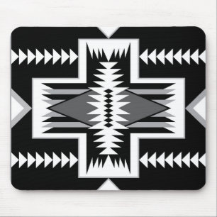 Navajo Zwart & Grijs Mousepad Muismat