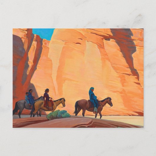 Navajos in a Canyon, 1945 by Maynard Dixon Briefkaart (Voorkant)