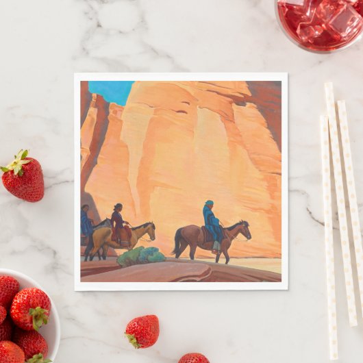 Navajos in a Canyon, 1945 by Maynard Dixon Servet (Insitu)