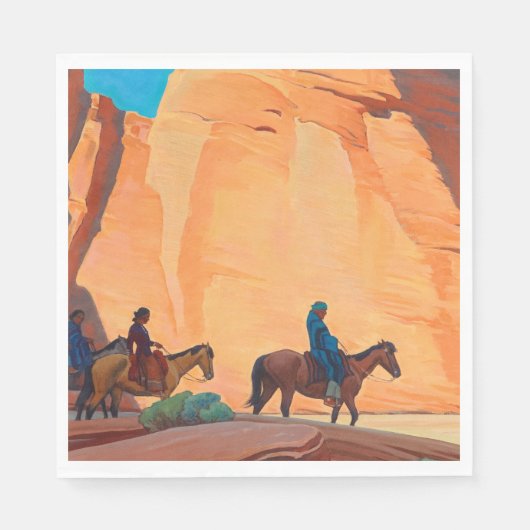 Navajos in a Canyon, 1945 by Maynard Dixon Servet (Voorkant)