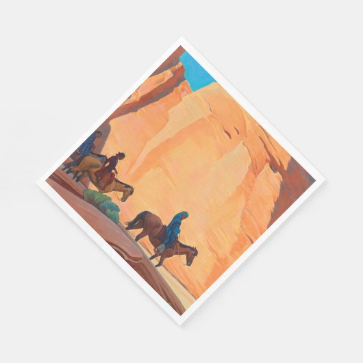 Navajos in a Canyon, 1945 by Maynard Dixon Servet (Hoek)