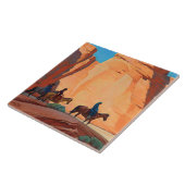 "Navajos in a Canyon" door Maynard Dixon Tegeltje (Zijkant)