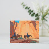 Navajos in een canyon door Maynard Dixon Briefkaart (Staand voorkant)