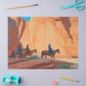 Navajos in een canyon door Maynard Dixon Tissuepapier (Craft)