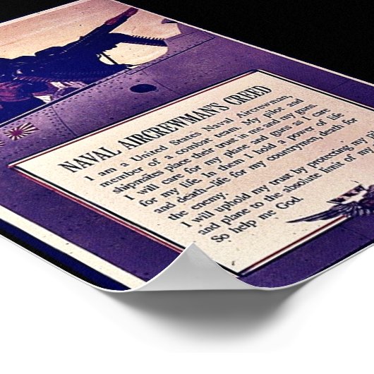Naval Aircrewman'a Creed Poster (Hoek)