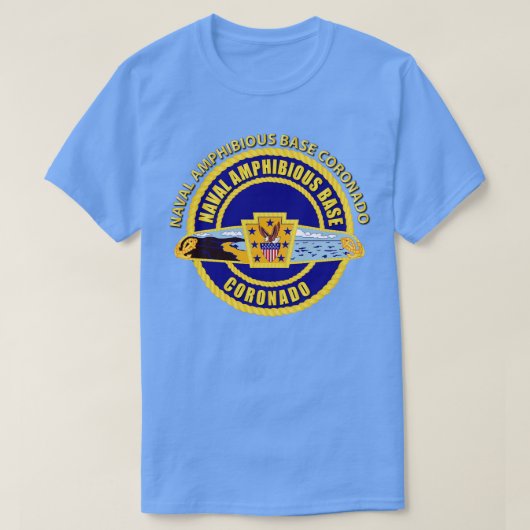 Naval Amfibische Basis Coronado w TXT T-shirt (Design voorkant)