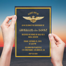 Naval Aviator/Wings of Gold Invitations Kaart