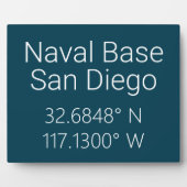 Naval Base San Diego Latitude Longitude Fotoplaat (Voorkant)