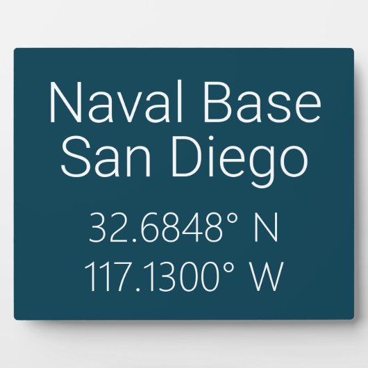 Naval Base San Diego Latitude Longitude Fotoplaat (Voorkant)