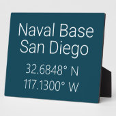 Naval Base San Diego Latitude Longitude Fotoplaat (Zijkant)