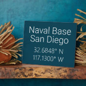 Naval Base San Diego Latitude Longitude Fotoplaat (Zijkant)