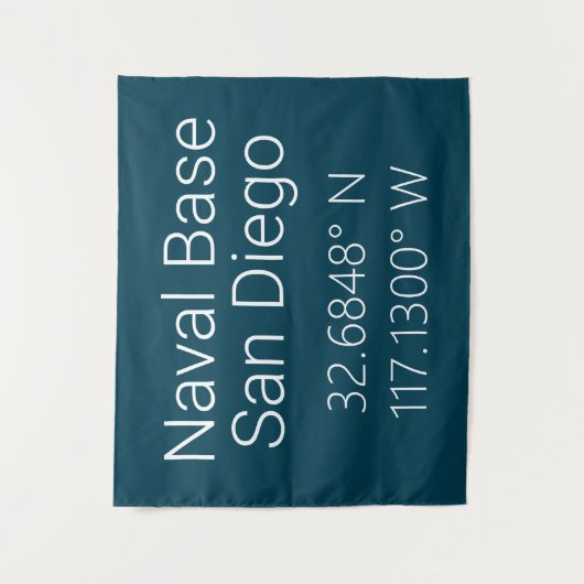 Naval Base San Diego Latitude Longitude Wandkleed (Voorkant)