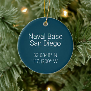 Naval Base San Diego Map Coordinates Gepersonalise Keramisch Ornament