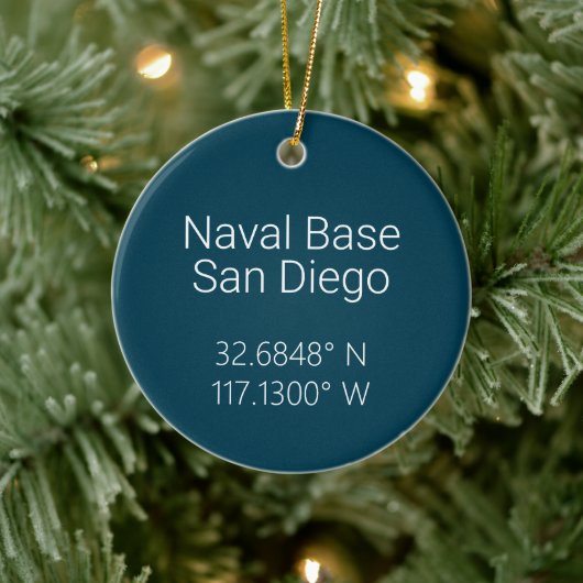 Naval Base San Diego Map Coordinates Gepersonalise Keramisch Ornament (Boom)