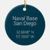 Naval Base San Diego Map Coordinates Gepersonalise Keramisch Ornament (Voorkant)