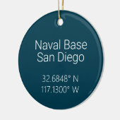 Naval Base San Diego Map Coordinates Gepersonalise Keramisch Ornament (Links)
