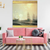 Naval Battle in Chesapeake Bay Canvas Afdruk (Insitu (Woonkamer))