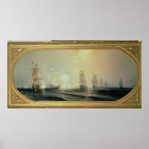 Naval Battle in Chesapeake Bay Poster