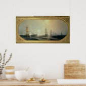 Naval Battle in Chesapeake Bay Poster (Keuken)