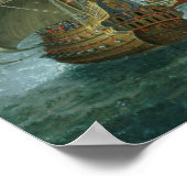 Naval Battle met Spaanse vloot Poster (Hoek)