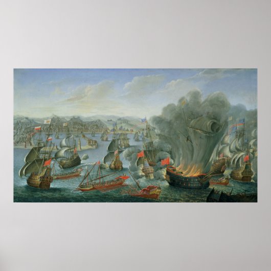 Naval Battle met Spaanse vloot Poster (Voorkant)