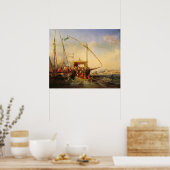 Naval Battle of Imbre in 1346, 1842 Poster (Keuken)