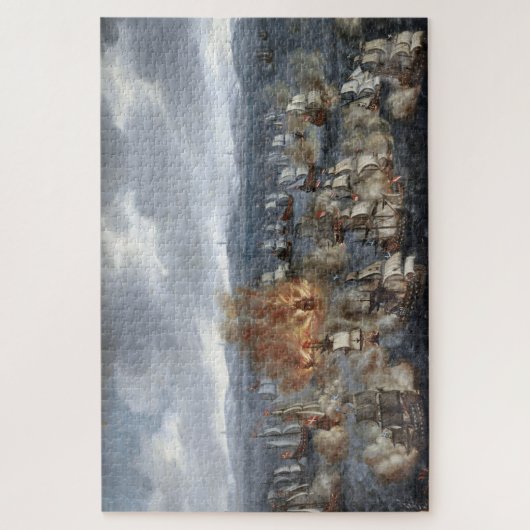 Naval Battle of Öland June 1676 Claus Møinichen Legpuzzel (Verticaal)