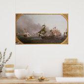 Naval Combat op het eiland Grenada Poster (Keuken)