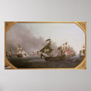 Naval Combat op het eiland Grenada Poster