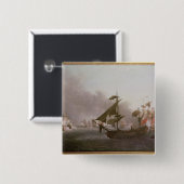 Naval Combat op het eiland Grenada Vierkante Button 5,1 Cm (Voorkant /achterkant)