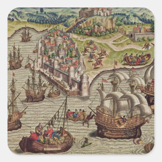 Naval Combat Vierkante Sticker (Voorkant)