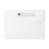 Naval Compass Roos NAvy Wedding Wrap rond label (Achterkant)