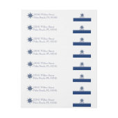 Naval Compass Roos NAvy Wedding Wrap rond label (Vel)
