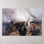 Naval in de burgeroorlog - Kearsarge en Alabama Poster (Voorkant)