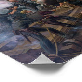 Naval in de burgeroorlog - Kearsarge en Alabama Poster (Hoek)