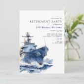 Naval Military Retirement Party Kaart (Staand voorkant)