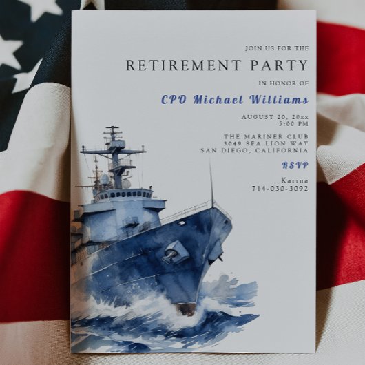 Naval Military Retirement Party Kaart