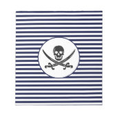 Naval Pirate Skull en cross-botten Notitieblok (Voorkant)