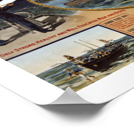 Naval Service of Canada (wit) Poster (Hoek)